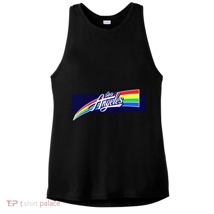 Los Angeles California Rainbow Logo Ladies PosiCharge Tri-Blend Wicking Tank