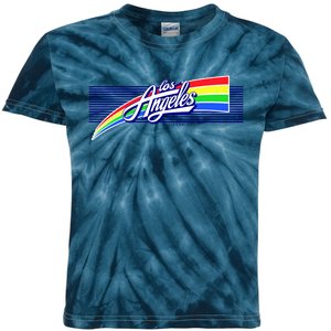 Los Angeles California Rainbow Logo Kids Tie-Dye T-Shirt