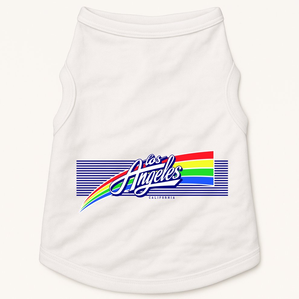 Los Angeles California Rainbow Logo Doggie Tank