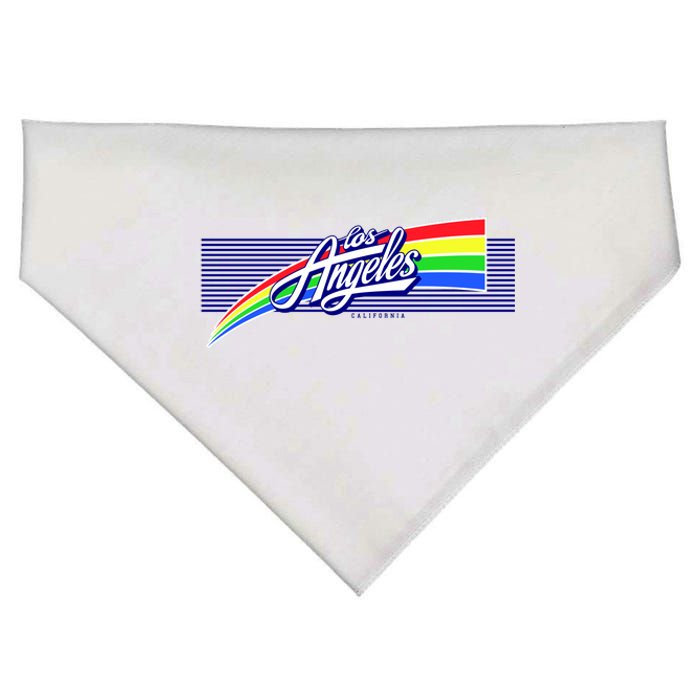 Los Angeles California Rainbow Logo USA-Made Doggie Bandana