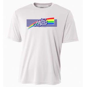 Los Angeles California Rainbow Logo Cooling Performance Crew T-Shirt