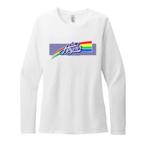 Los Angeles California Rainbow Logo Womens CVC Long Sleeve Shirt