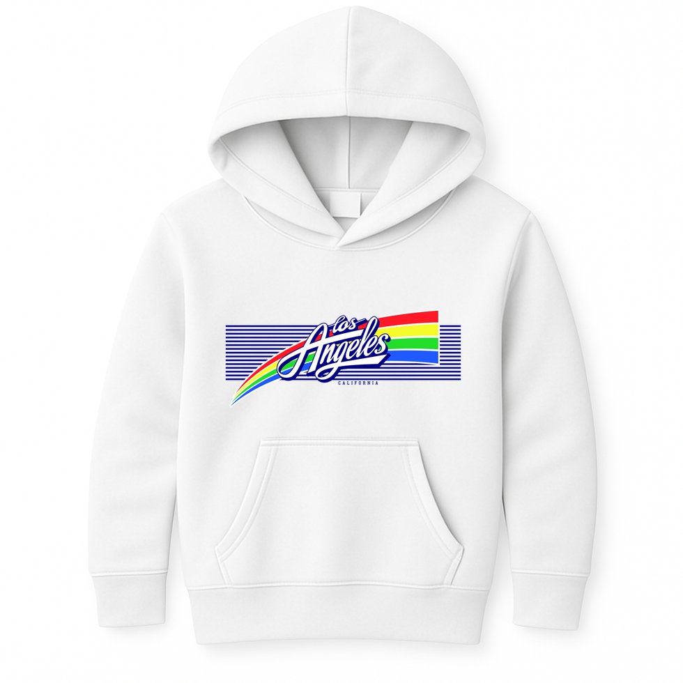Los Angeles California Rainbow Logo Kids Hoodie