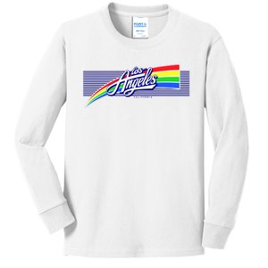 Los Angeles California Rainbow Logo Kids Long Sleeve Shirt