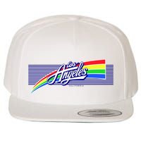 Los Angeles California Rainbow Logo Wool Snapback Cap
