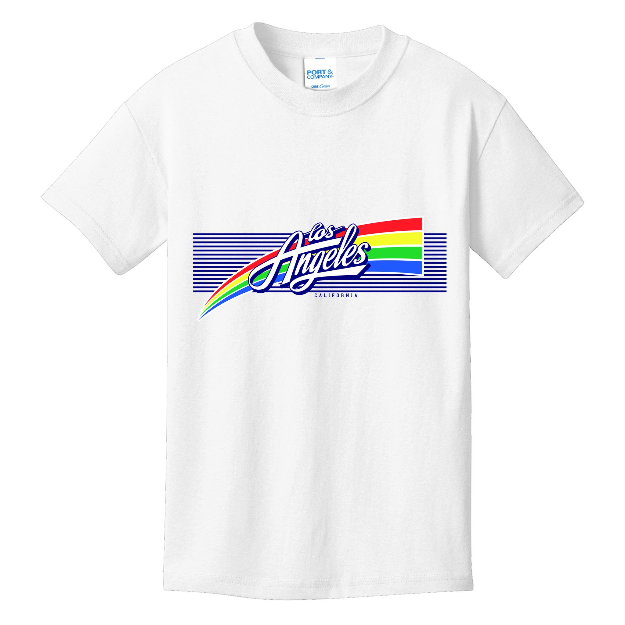 Los Angeles California Rainbow Logo Kids T-Shirt