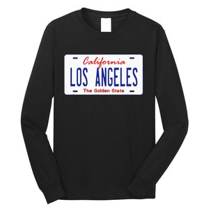 Los Angeles California License Plate Long Sleeve Shirt