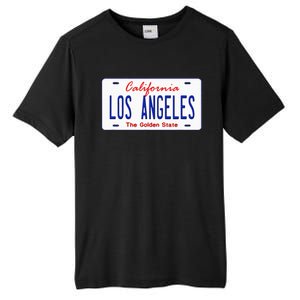 Los Angeles California License Plate Tall Fusion ChromaSoft Performance T-Shirt