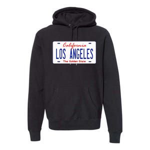 Los Angeles California License Plate Premium Hoodie