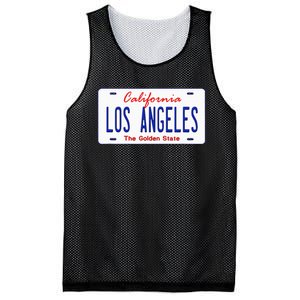 Los Angeles California License Plate Mesh Reversible Basketball Jersey Tank