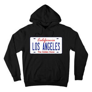 Los Angeles California License Plate Tall Hoodie