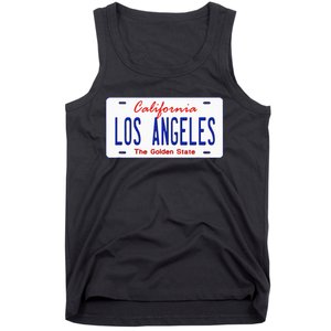 Los Angeles California License Plate Tank Top