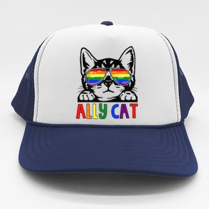 LGBT Ally Cat Be Kind Gay Rainbow Funny LGBTQ Gift Idea Trucker Hat