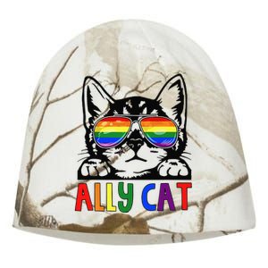 LGBT Ally Cat Be Kind Gay Rainbow Funny LGBTQ Gift Idea Kati - Camo Knit Beanie