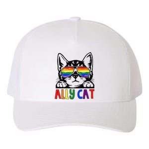 LGBT Ally Cat Be Kind Gay Rainbow Funny LGBTQ Gift Idea Yupoong Adult 5-Panel Trucker Hat