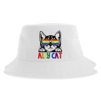 LGBT Ally Cat Be Kind Gay Rainbow Funny LGBTQ Gift Idea Sustainable Bucket Hat