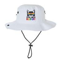 LGBT Ally Cat Be Kind Gay Rainbow Funny LGBTQ Gift Idea Legacy Cool Fit Booney Bucket Hat