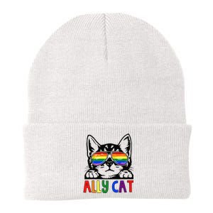 LGBT Ally Cat Be Kind Gay Rainbow Funny LGBTQ Gift Idea Knit Cap Winter Beanie