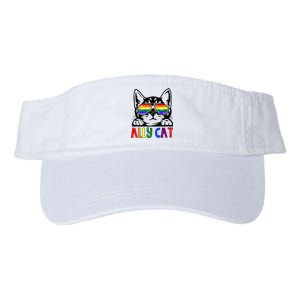 LGBT Ally Cat Be Kind Gay Rainbow Funny LGBTQ Gift Idea Valucap Bio-Washed Visor