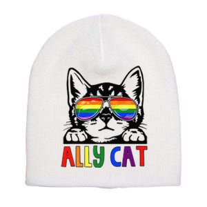 LGBT Ally Cat Be Kind Gay Rainbow Funny LGBTQ Gift Idea Short Acrylic Beanie