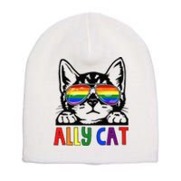 LGBT Ally Cat Be Kind Gay Rainbow Funny LGBTQ Gift Idea Short Acrylic Beanie