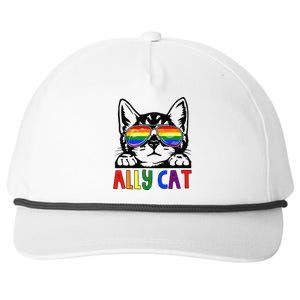 LGBT Ally Cat Be Kind Gay Rainbow Funny LGBTQ Gift Idea Snapback Five-Panel Rope Hat