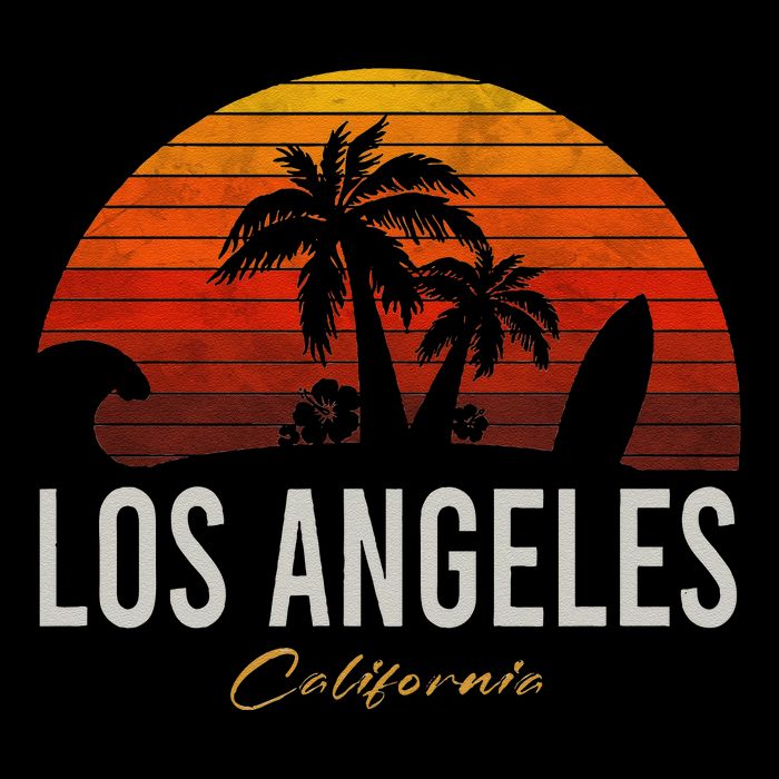 Los Angeles California Retro Surfer Vintage Beach Mug