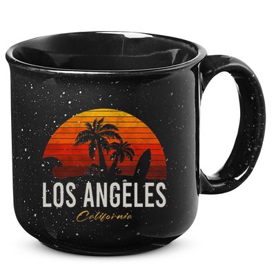 Los Angeles California Retro Surfer Vintage Beach 15oz Campfire Ceramic Mug