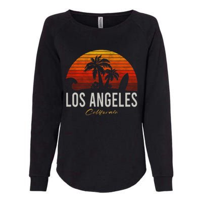 Los Angeles California Retro Surfer Vintage Beach Womens California Wash Sweatshirt