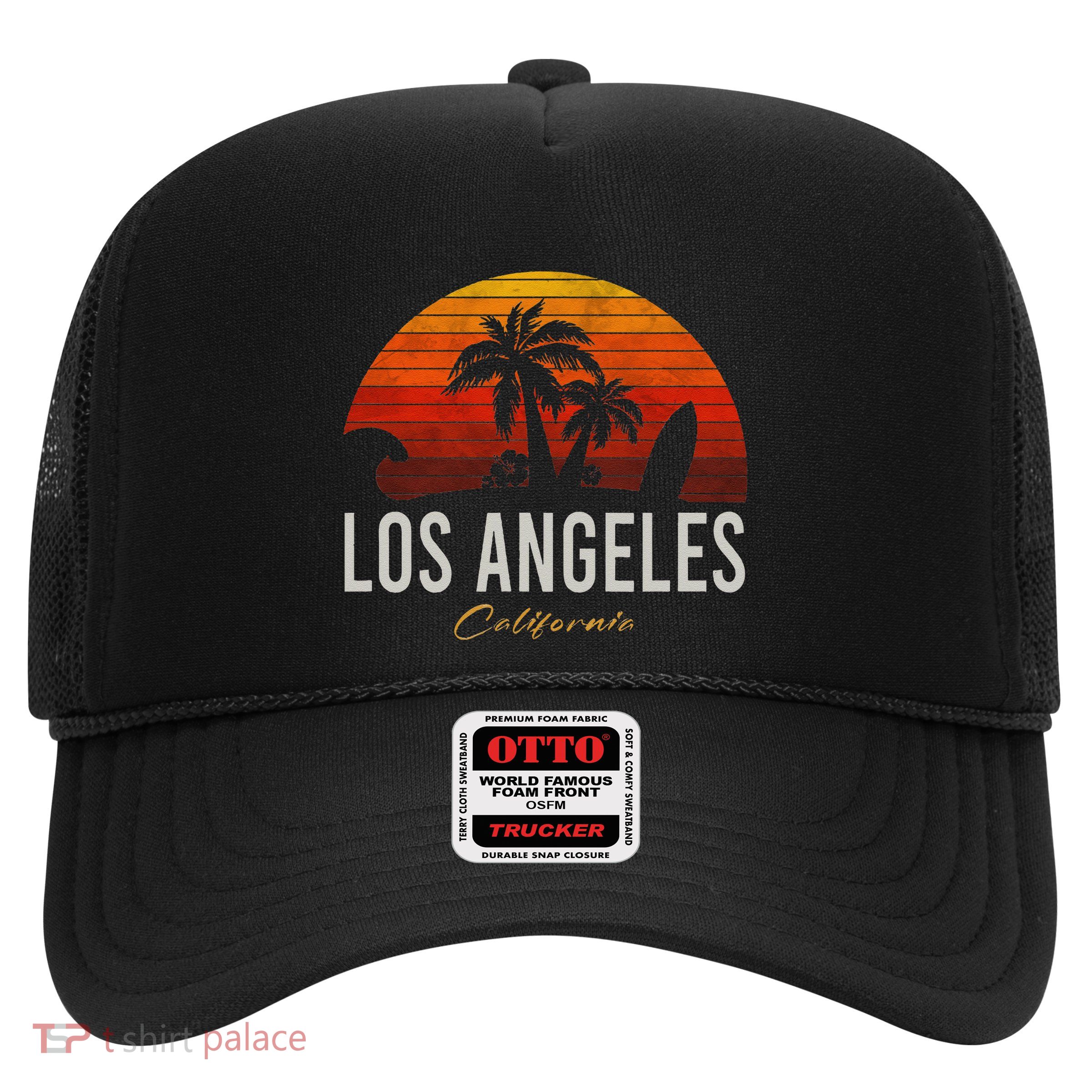 Los Angeles California Retro Surfer Vintage Beach Trucker Hat