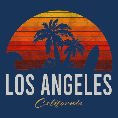 Los Angeles California Retro Surfer Vintage Beach T-Shirt