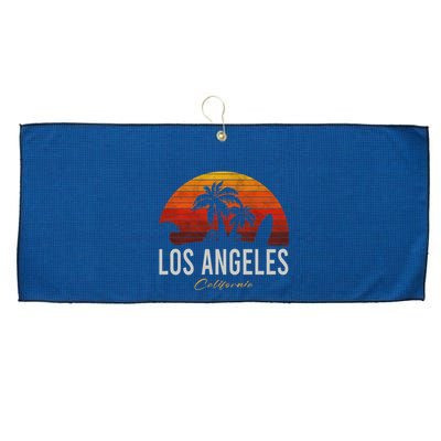 Los Angeles California Retro Surfer Vintage Beach Large Microfiber Waffle Golf Towel