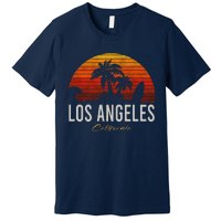 Los Angeles California Retro Surfer Vintage Beach Premium T-Shirt