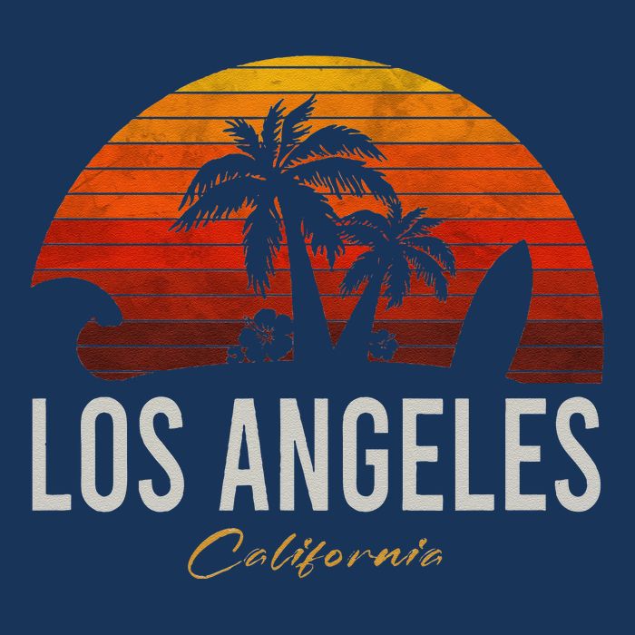 Los Angeles California Retro Surfer Vintage Beach Baby Bodysuit