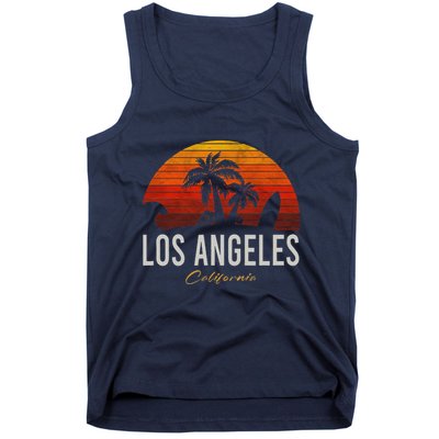 Los Angeles California Retro Surfer Vintage Beach Tank Top