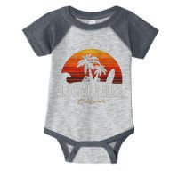 Los Angeles California Retro Surfer Vintage Beach Infant Baby Jersey Bodysuit