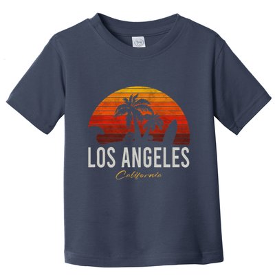 Los Angeles California Retro Surfer Vintage Beach Toddler T-Shirt