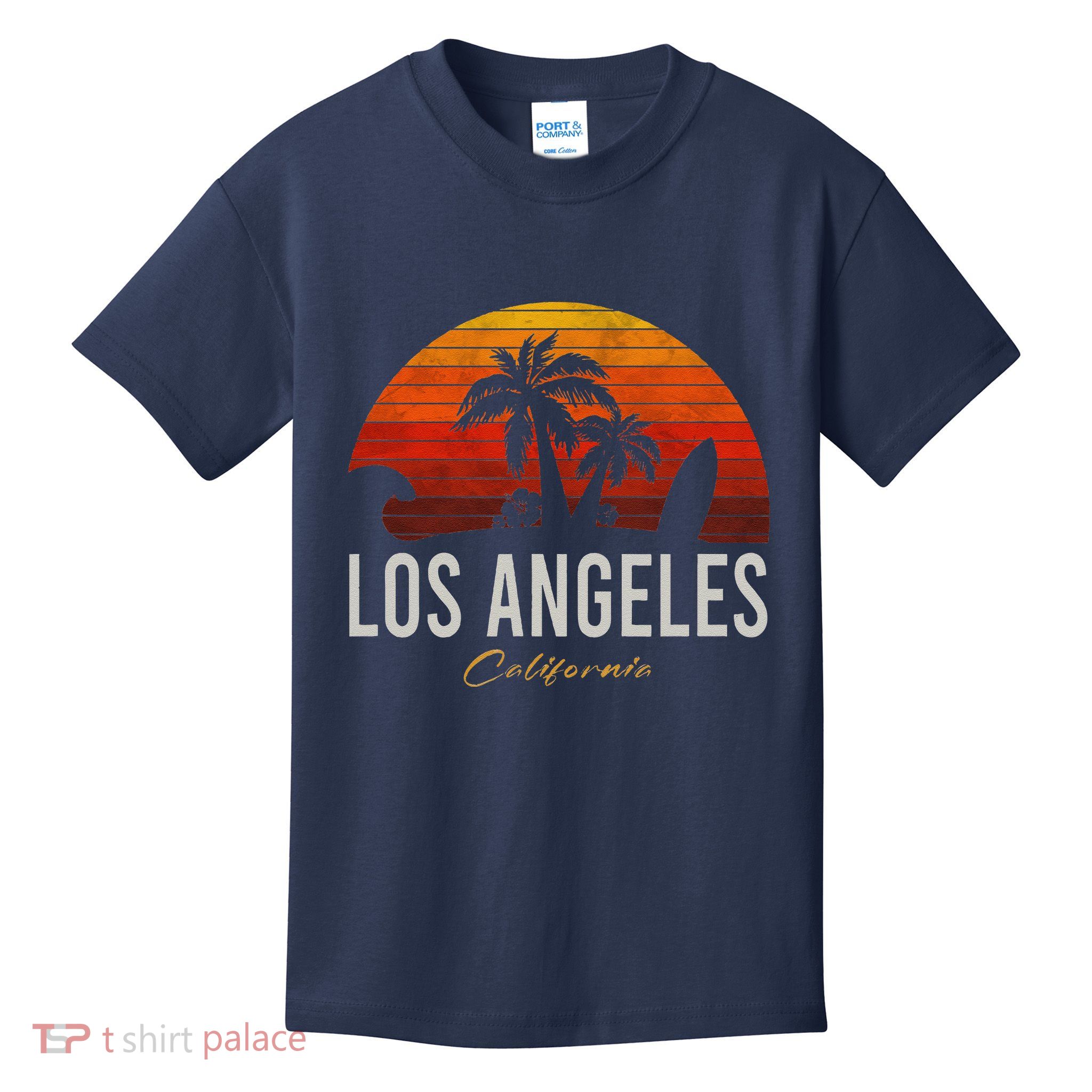 Los Angeles California Retro Surfer Vintage Beach Kids T-Shirt