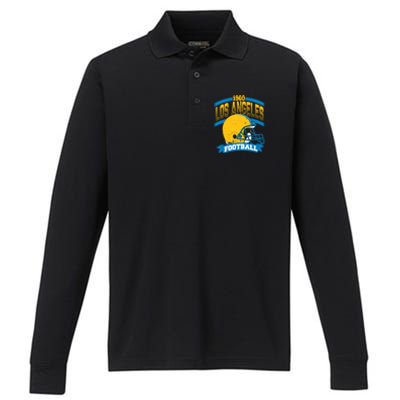 Los Angeles Charger Football Team Supporter Performance Long Sleeve Polo