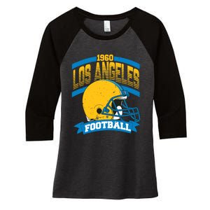 Los Angeles Charger Football Team Supporter Women's Tri-Blend 3/4-Sleeve Raglan Shirt