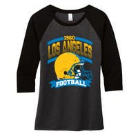 Los Angeles Charger Football Team Supporter Women's Tri-Blend 3/4-Sleeve Raglan Shirt