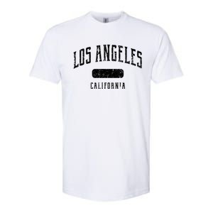 Los Angeles California Distressed Sports Design Softstyle CVC T-Shirt