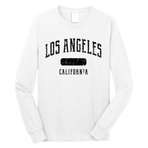 Los Angeles California Distressed Sports Design Long Sleeve Shirt