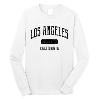 Los Angeles California Distressed Sports Design Long Sleeve Shirt