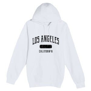 Los Angeles California Distressed Sports Design Premium Pullover Hoodie