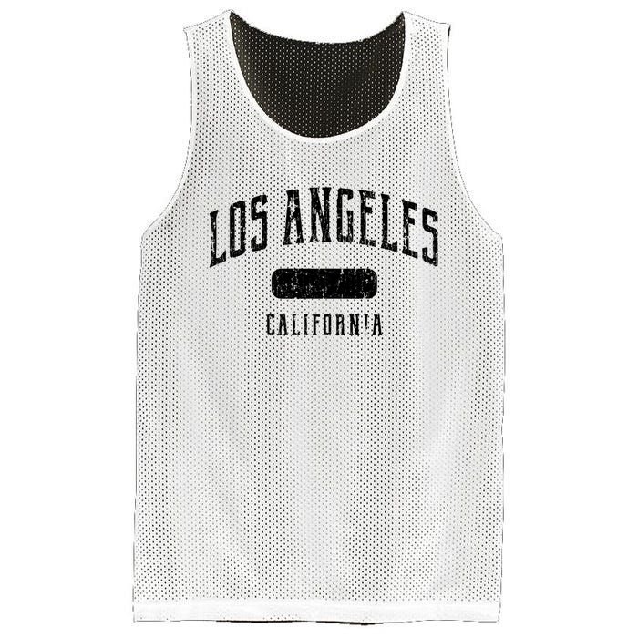 Los Angeles California Distressed Sports Design Mesh Reversible Basketball Jersey Tank