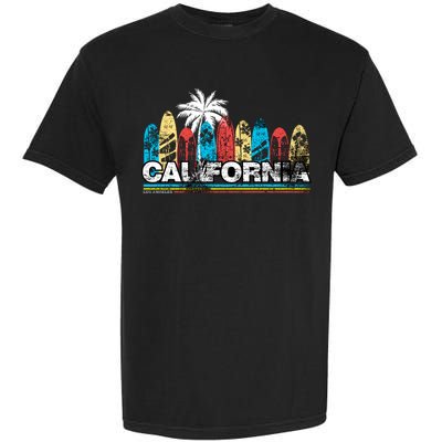 Los Angeles California Surfboard Theme Garment-Dyed Heavyweight T-Shirt
