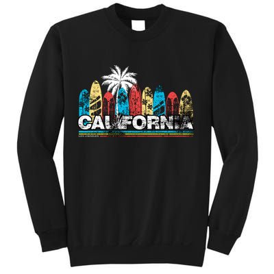Los Angeles California Surfboard Theme Sweatshirt