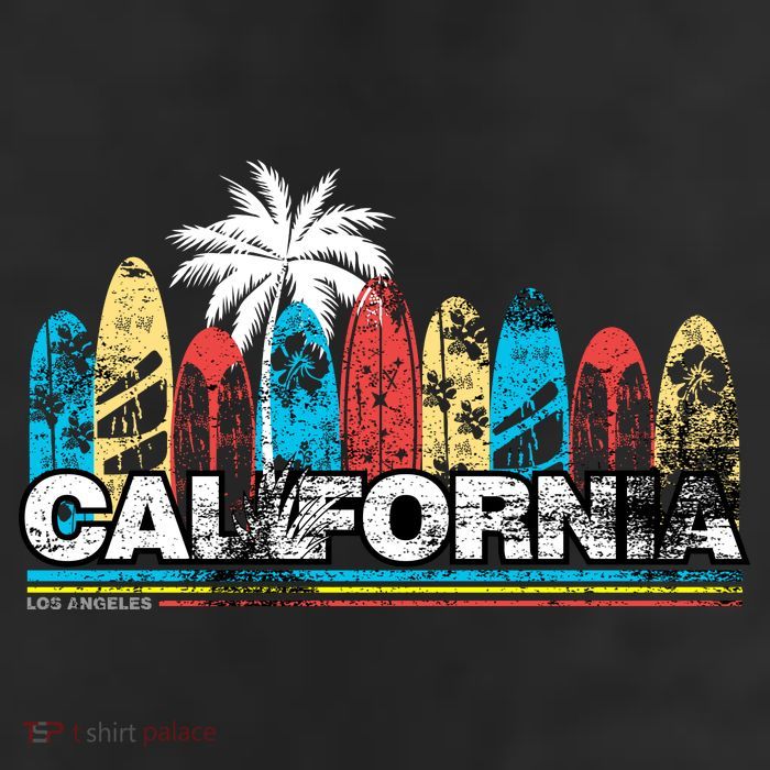 Los Angeles California Surfboard Theme Beanie