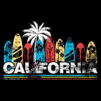 Los Angeles California Surfboard Theme Cooling Performance Long Sleeve Crew